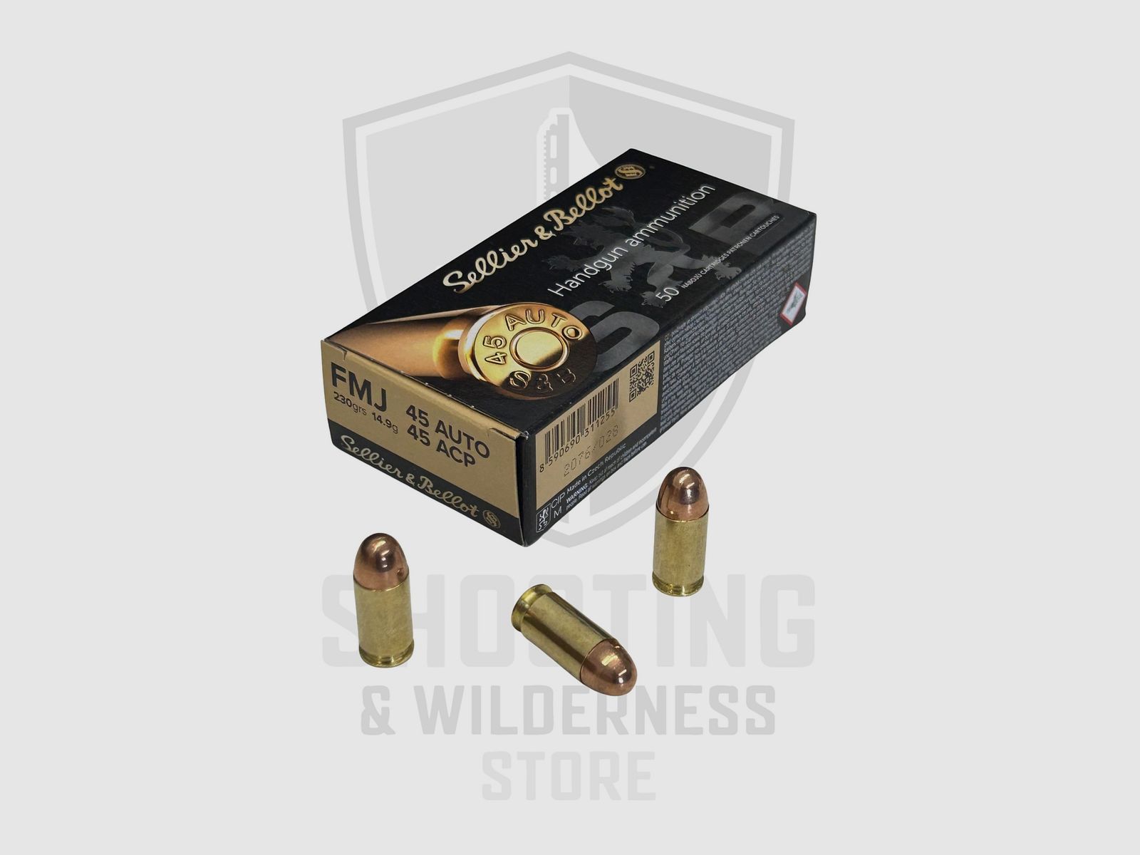 Sellier & Bellot .45 Auto FMJ 230gr 50 Schuss, Bild 1 von 2