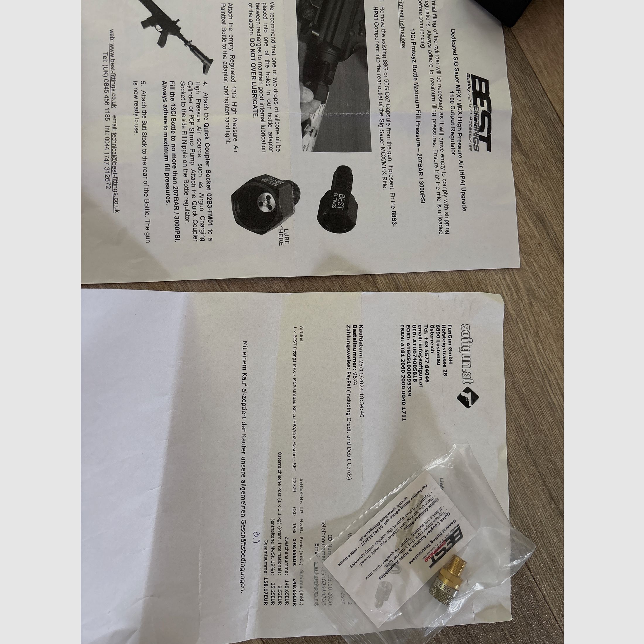 Sig Sauer MCX Pressluft / HPA / co2