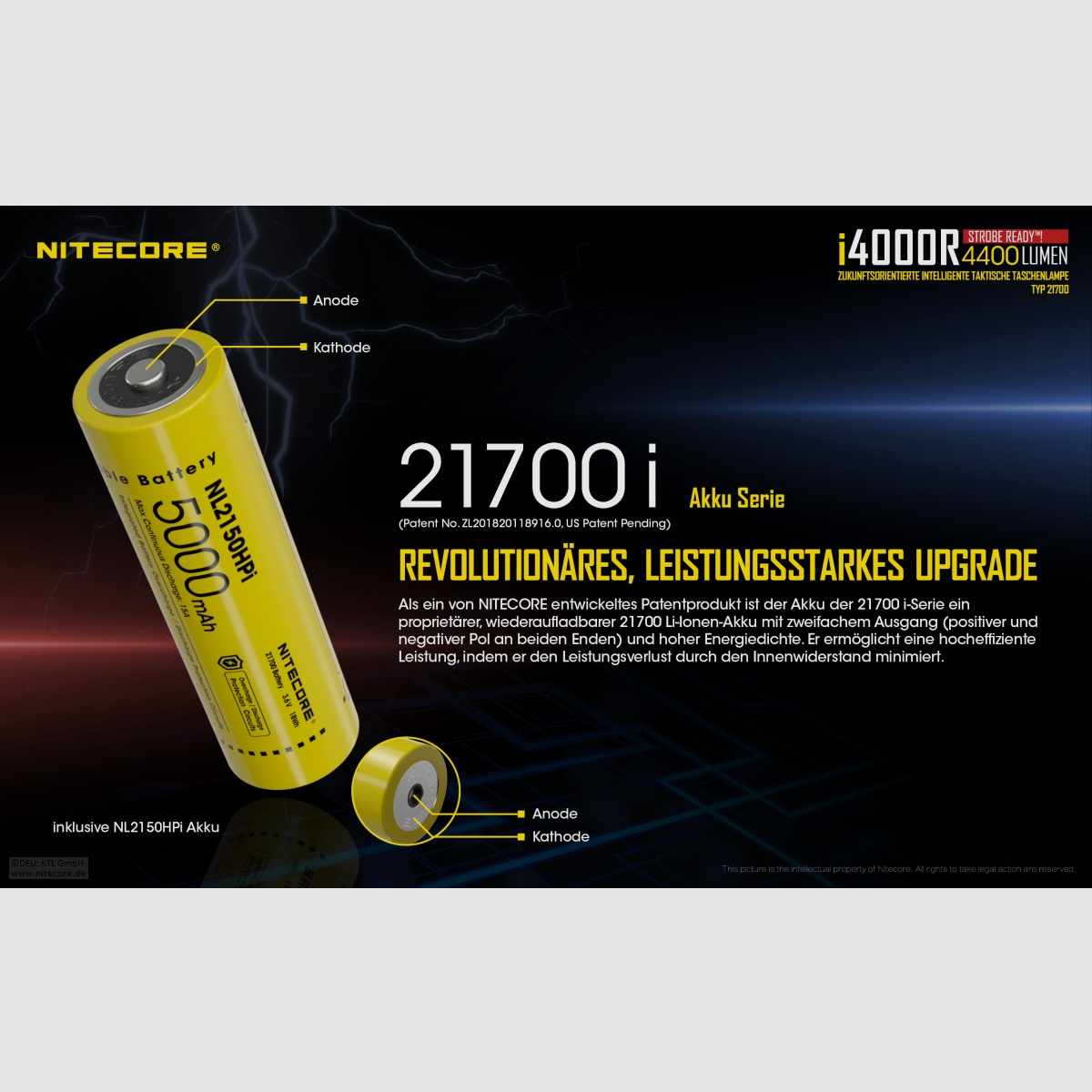 Nitecore I4000R flashlight i4000R 4400 lumens