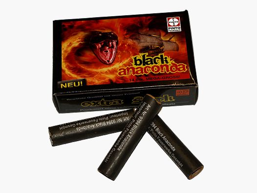 FUOCHI D'ARTIFICIO PETARDI BLACK ANACONDA 14 PZ CAT F2