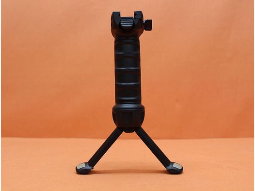 CAA Tactical CAA impugnatura anteriore BPP/GP2 con bipiede integrato (girevole) per profilo Picatinny, acciaio/ polimero BLK