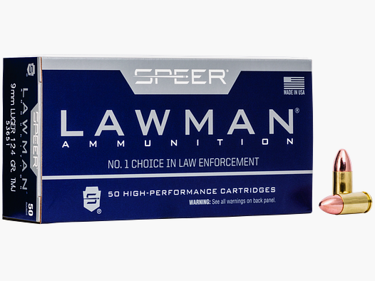 Speer Lawman amunicja do pistoletów 9 x 19 8g Total Metal Jacket treningowa
