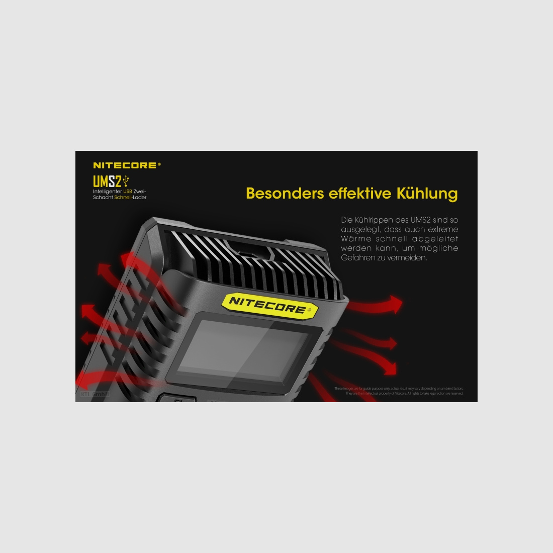 Nitecore UMS2 USB Schnell Ladegerät