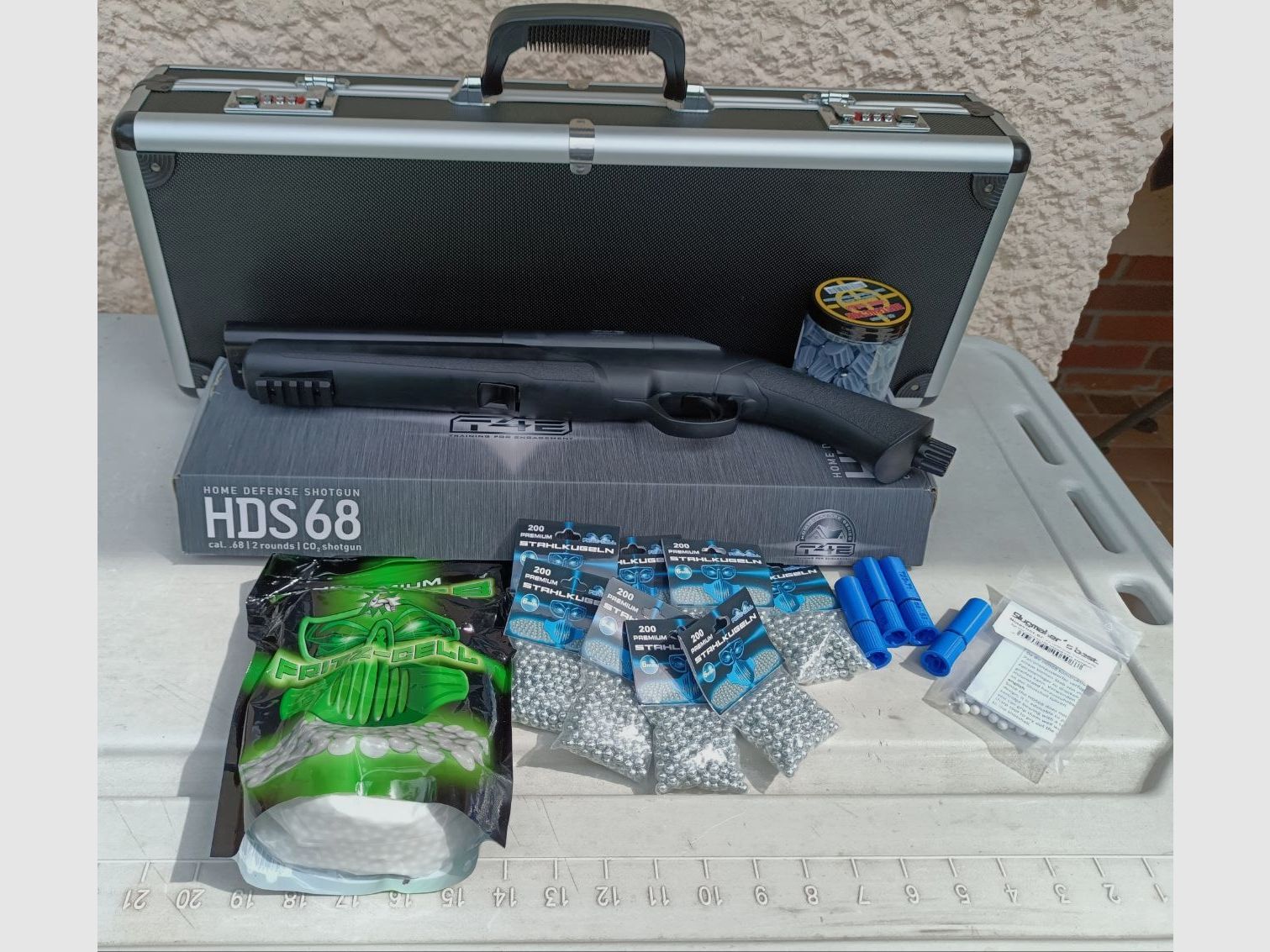 Umarex HDS 68 T4E CO2 Markierer Shotgun Schrotflinte mit Munition Koffer Rechnung original Slugmaker.688 t4e