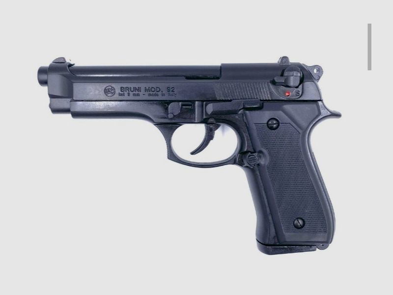Vente Beretta92 copie avec chargeur supplémentaire pistolet à blanc 8mm k de Bruni Mod.92 - 18 coups