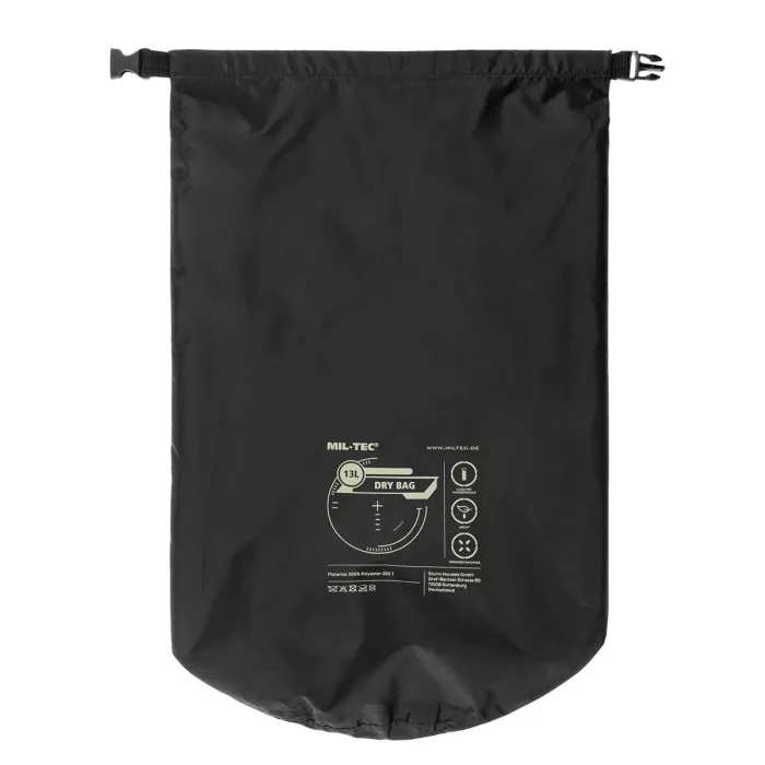 Dry Bag - 13 Litri - Nero, immagine 2 di 2