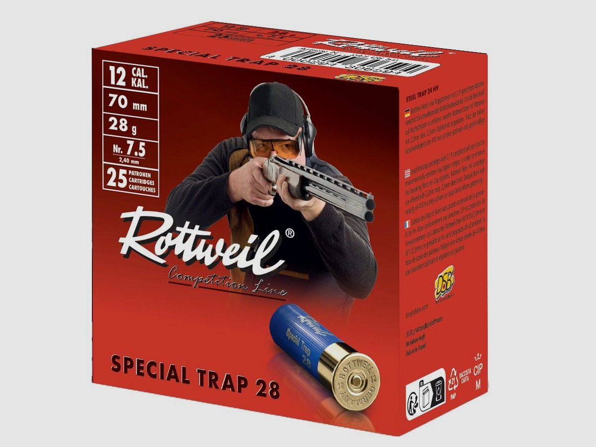 CAL 12/70 ROTTWEIL SPECIAL TRAP 28G 7,5, image 1 sur 2