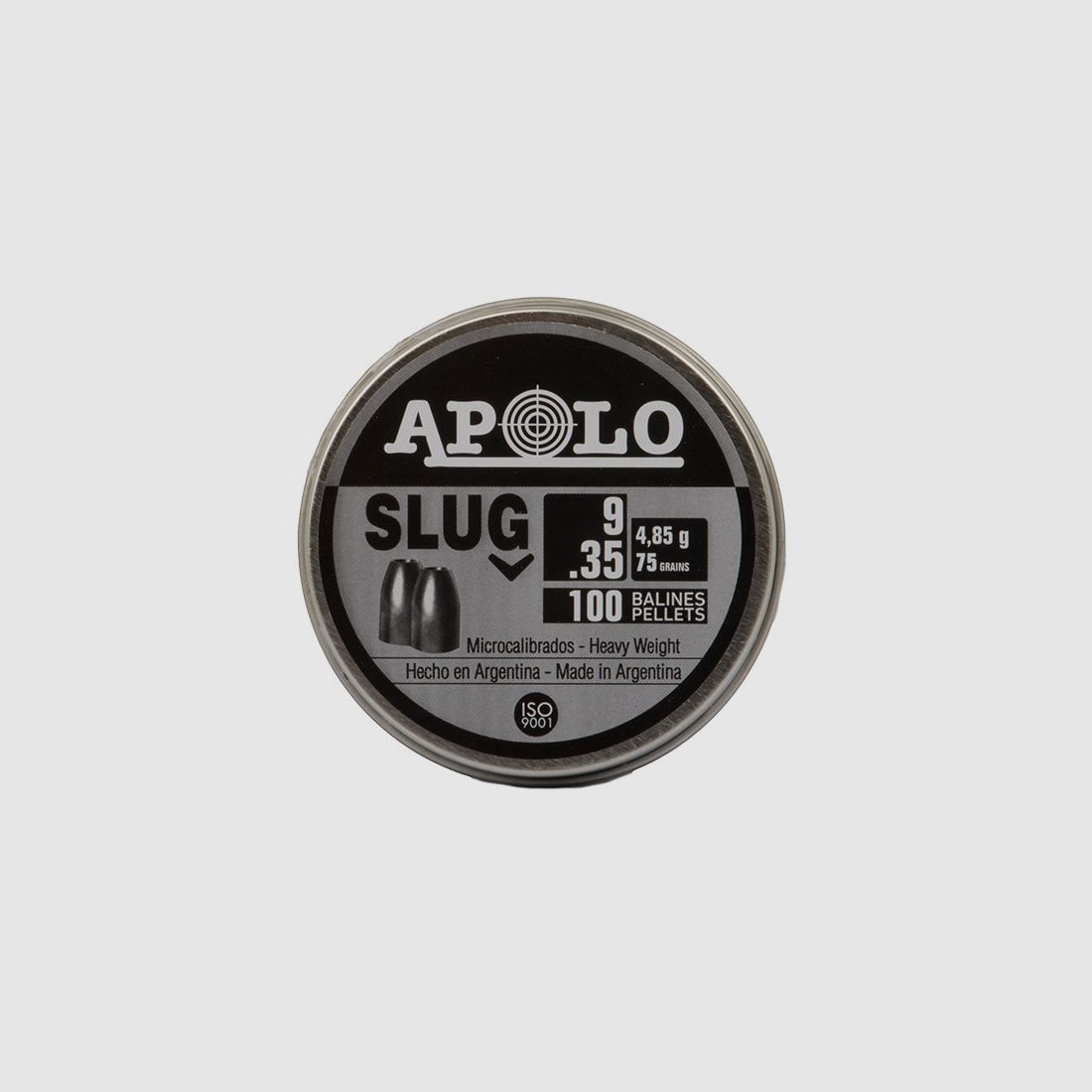 Hohlspitz Diabolos Apolo Slug Kaliber 9 mm 4,85 g 75 gr glatt 100 StĂĽck