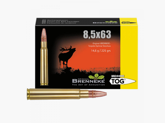 Brenneke 8,5x63 Reb 225GR TOG 20 cartucce