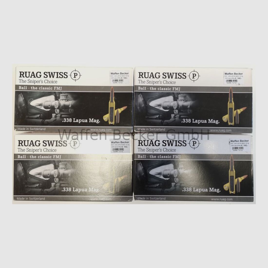 RUAG 80 Schuss RUAG The sniper's choice Kal. .338 Lapua Mag. 16,3g FMJ aus einem Los