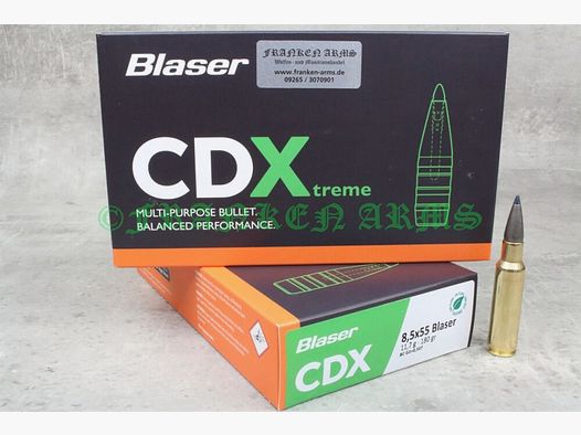 Blaser CDX 8,5x55 Blaser 180gr. 11,7g 20 Stück Staffelpreise