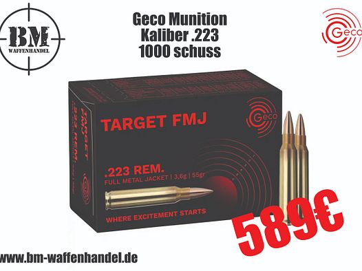 Geco Munition .223 Rem. Vlm Target 3,6g/55grs. 1000 Schuss