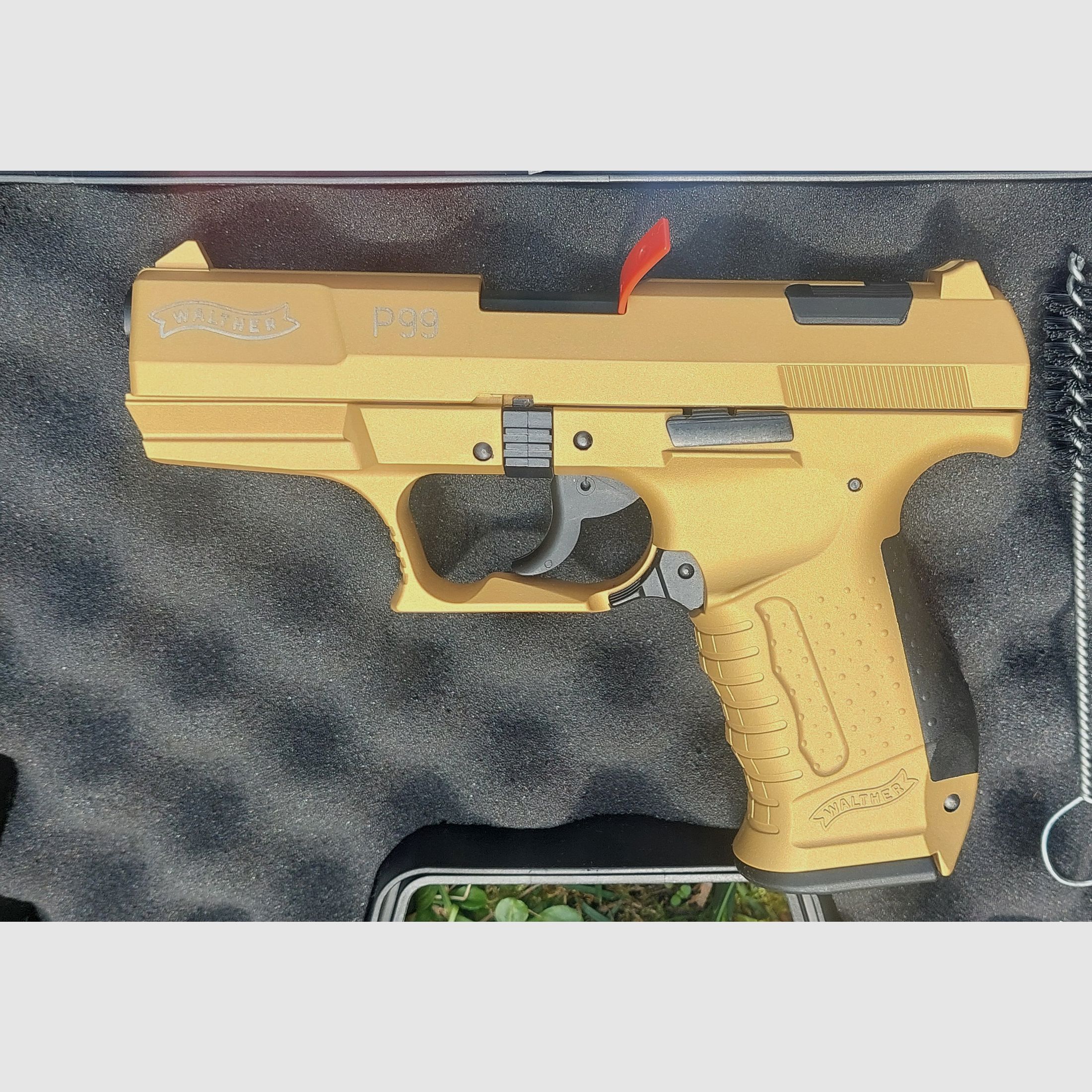 ⚠️ RARO! MODULO SPECIALE Walther P99 in versione dorata "GOLD" 9 mm (PTB 762) Schreckschuss nessuna Reck Glock HW94 Colt