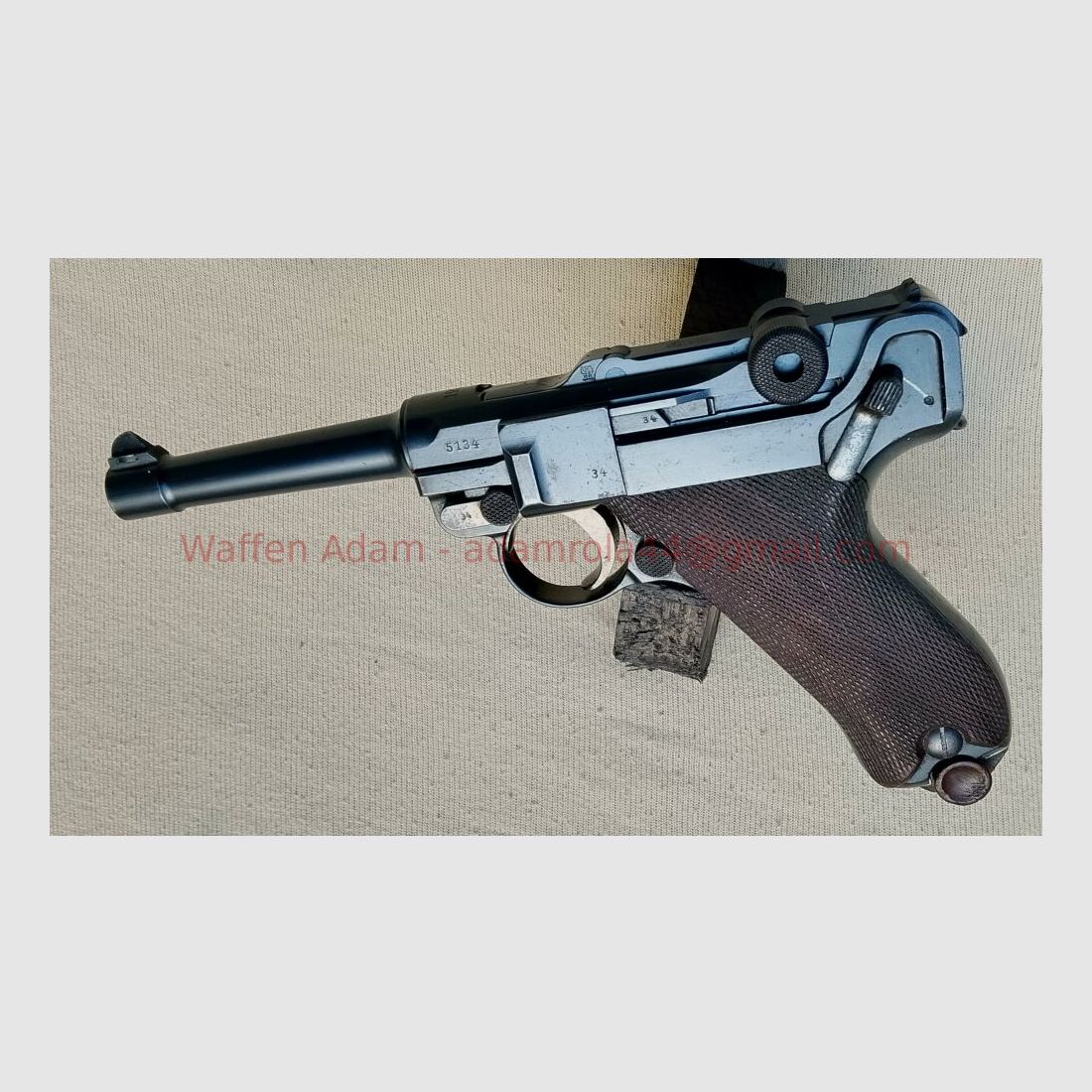 DWM Berlin P.08 Luger 1913 ohne Schiene