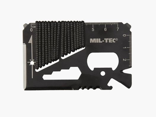 Mil-Tec Mil-Tec Survival Tool Fallschirmleine mit Hülle schwarz