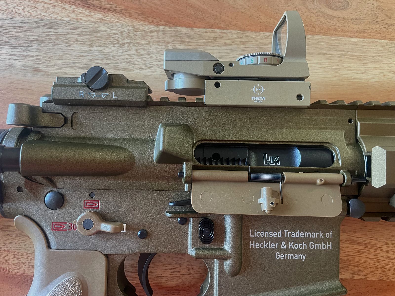 VFC H&K HK416 A5 Airsoft rifle (GBB 6 mm BB green-brown) - RAL8000
