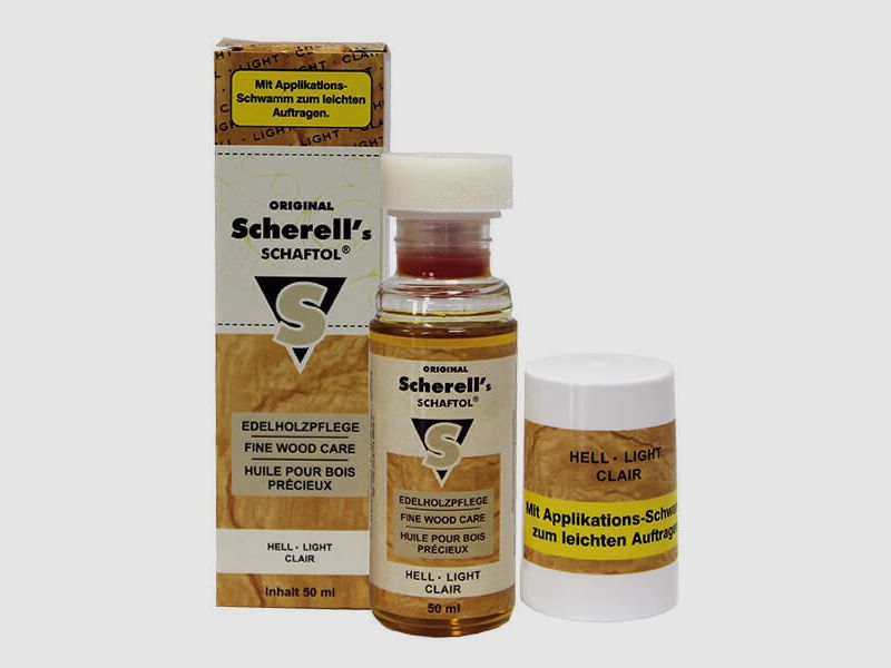 Scherell's Schaftol hell, 50ml mit Applikationsschwamm