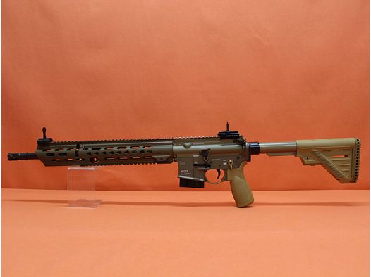 Heckler&Koch Ha.Büchse .223Rem Heckler&Koch/H&K MR223 A3 16,5" Lauf RAL8000 HKey L, Gas-Piston-System AR-15/HK416