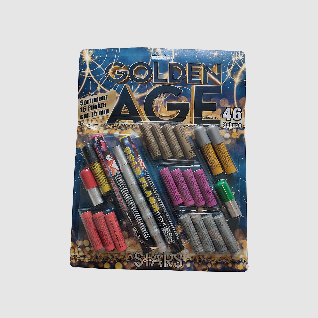 Pyro Umarex Golden Age Stars Feuerwerkssortiment 46er Blister (P18)