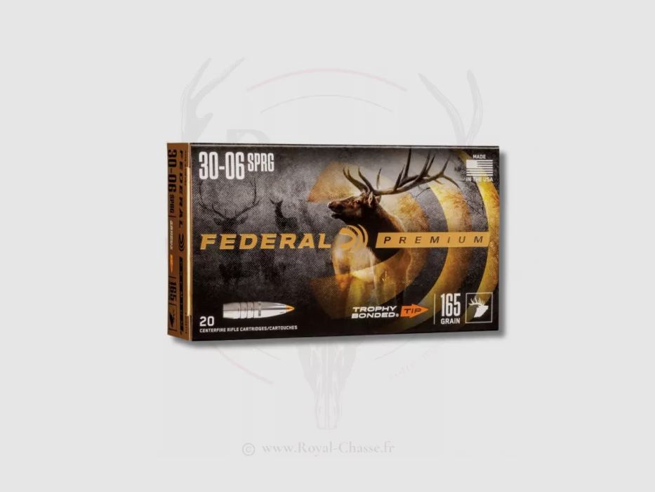 20 balles TROPHY BONDED TIP Cal.30-06 SPRG 165Grs FEDERAL, image 1 sur 4