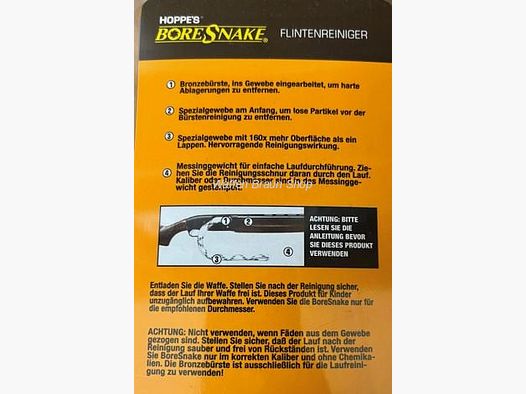 Hoppe's Bore Snake/ Quick Clean Kal.12 voor Langwapens