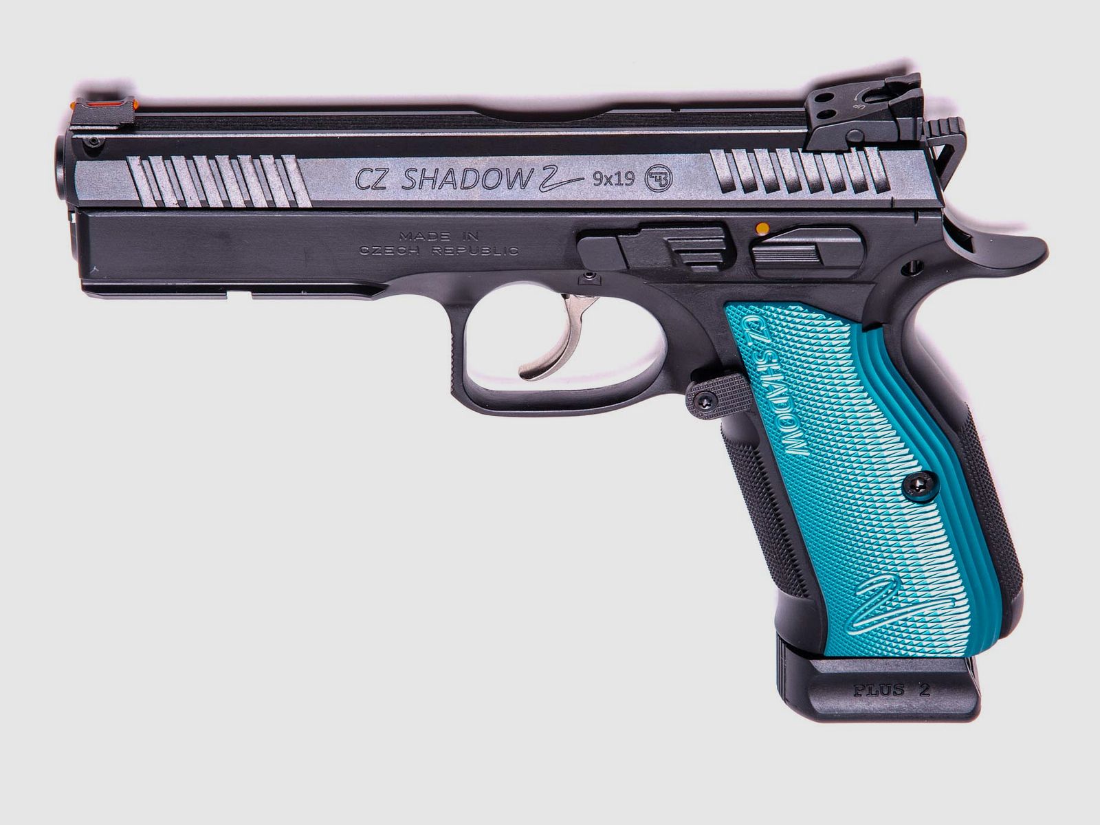 CZ 75 Shadow 2 Blau Grip LL12,0cm 9mm Luger, afbeelding 3 van 3
