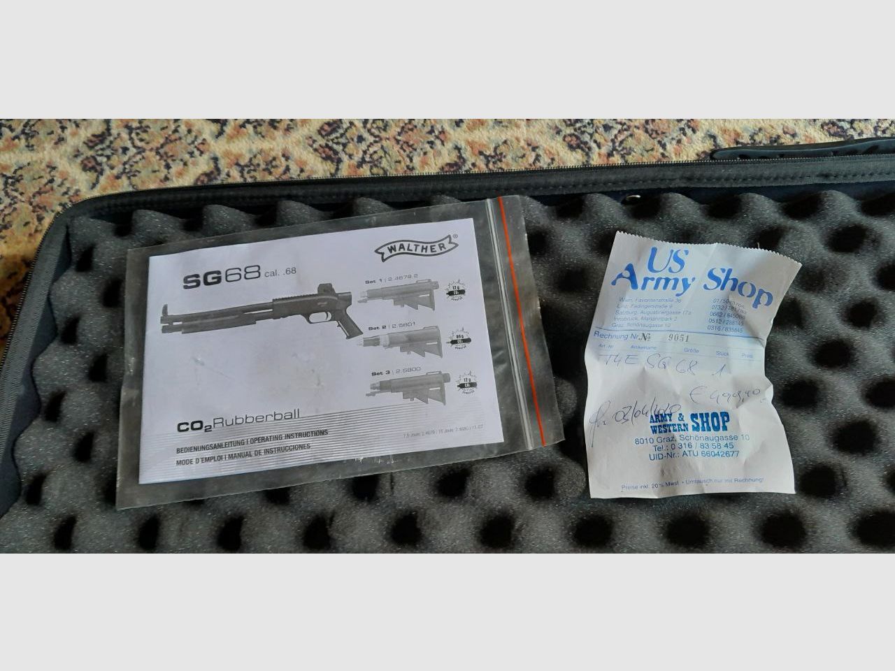 Walther T4E SG68 CO2 Paintball Shotgun, 16 Joule  (Neuwertig)