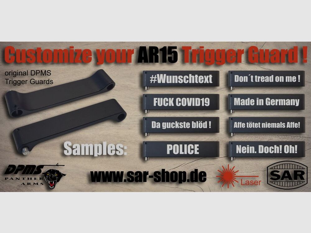 AR15 Trigger Guard, DPMS, beschriftet
