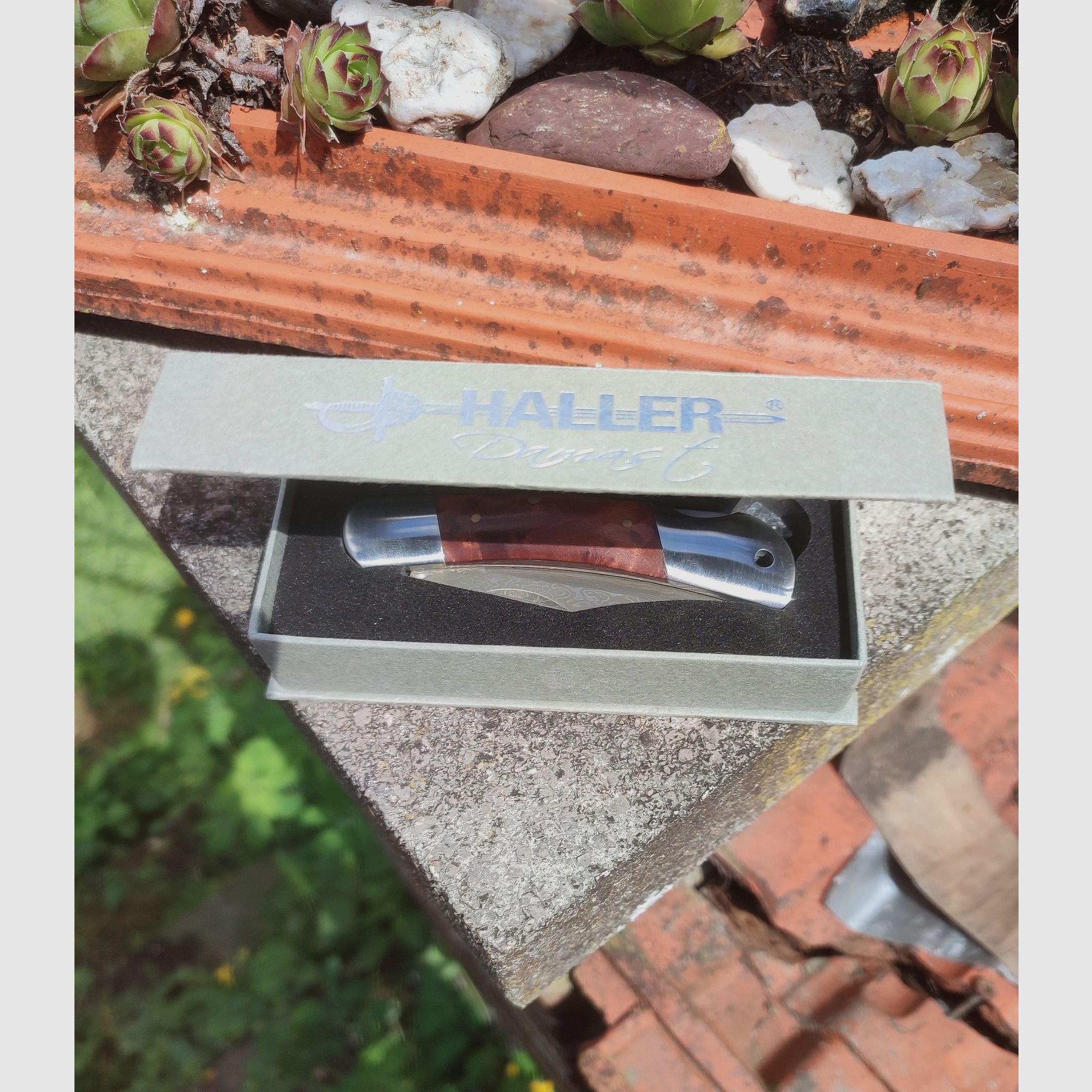 Haller 80621 Damastmesser Taschenmesser Outdoor Messer