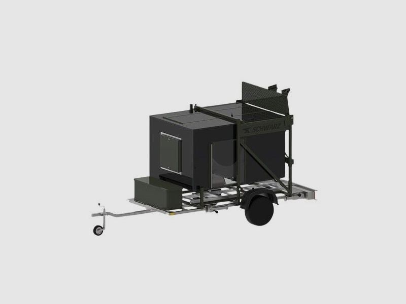 Schwarz Mobile Jagdkanzel in schwarz