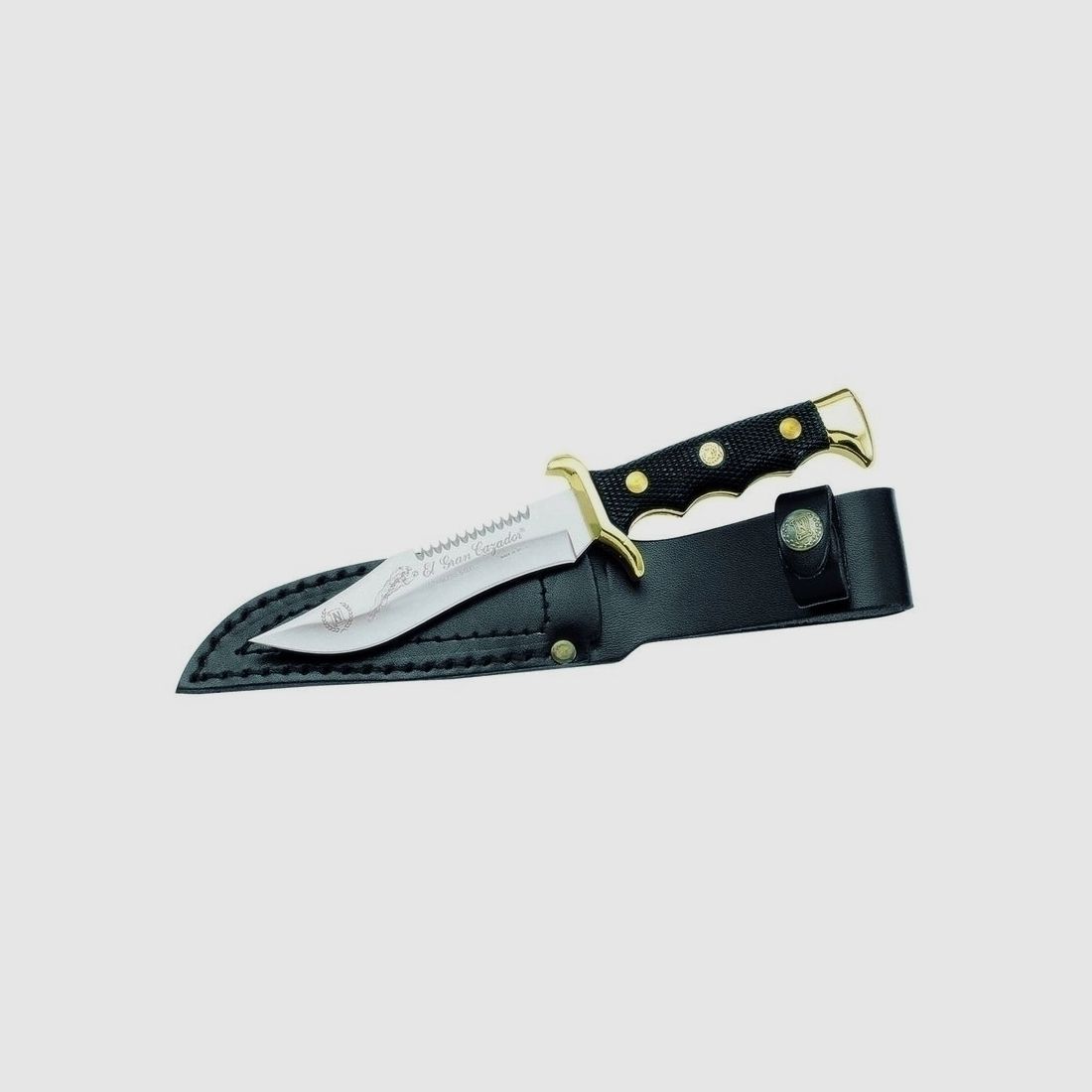 Messer,Klinge 11cm, Messingbeschlge,Lederscheide