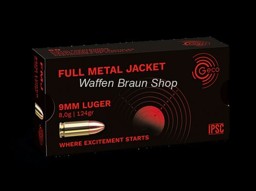 GECO PATR 9MM LUGER VM 124 grain 50 Stück