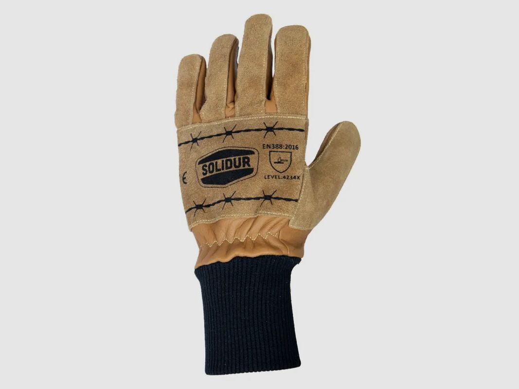 Gants Solidur de débardage en cuir avec renforts de paume, image 2 sur 11