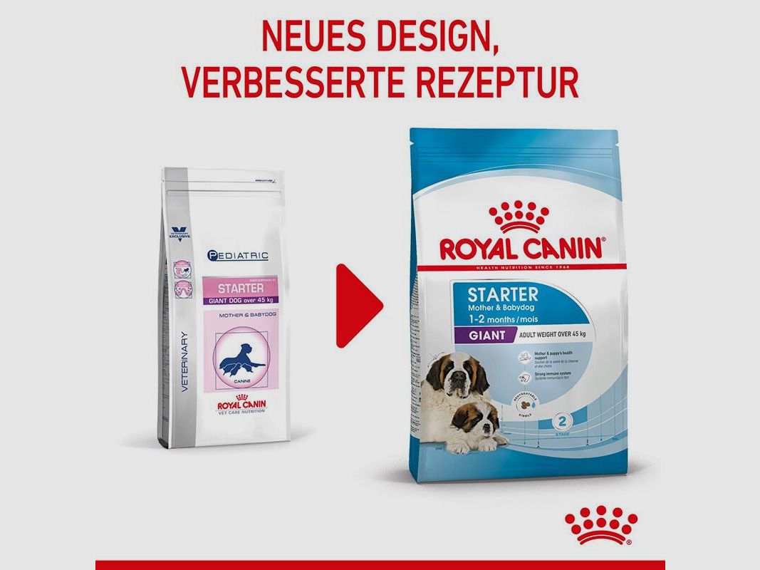 ROYAL CANIN Sehr Große Hunde Trockenfutter Starter Giant tragende Hündin und Welpen 15 Kg