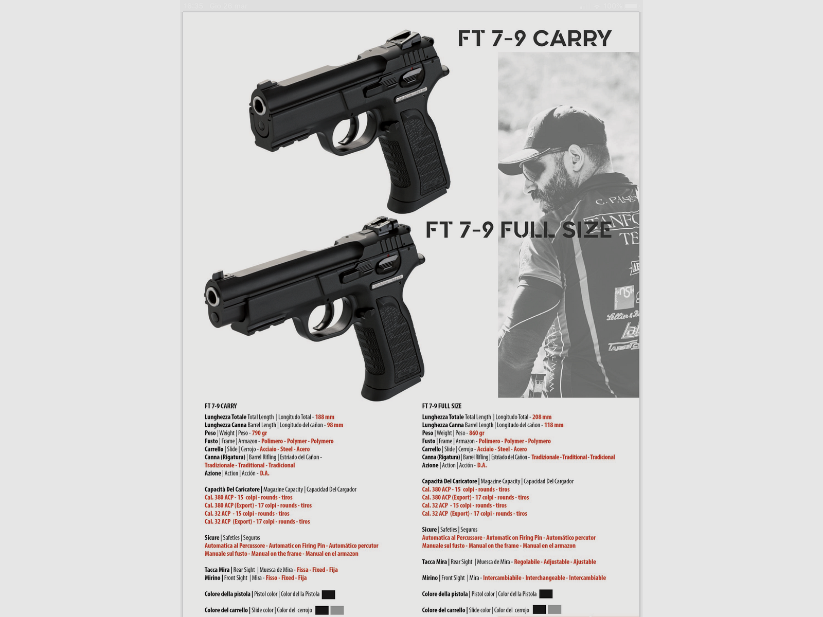 TANFOGLIO / PISTOOL / ALLE MODELLEN, afbeelding 23 van 29
