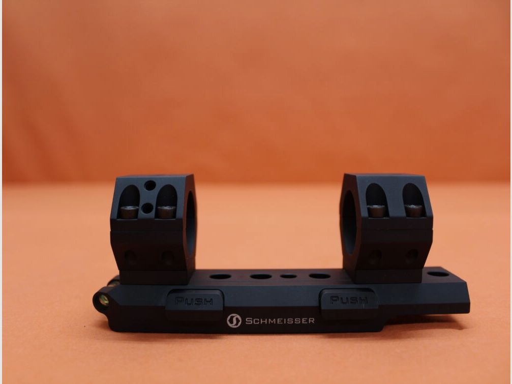 Schmeisser Schmeisser USM QD Blockmontage 1" Alu schwarz für Picatinnyprofil BH=ab 13,5mm incl. Libelle/Aufsatz