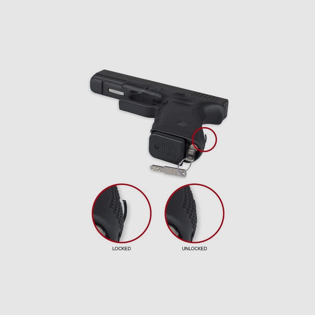 Pistole Glock 17 Gen3 mit Sicherheitsschlüssel Kal. 9x19, Bild 3 von 3