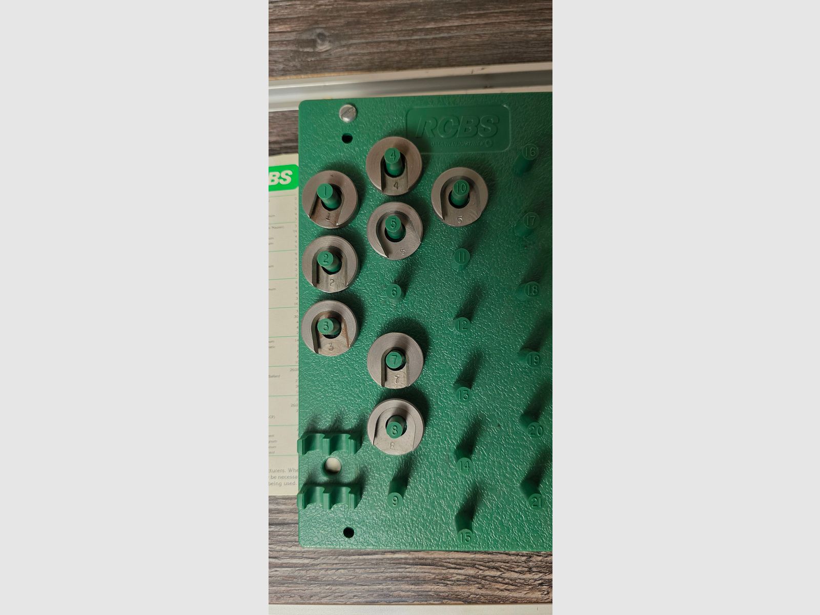 RCBS shell holder No: 1 2 3 4 5 7 8 with carrier