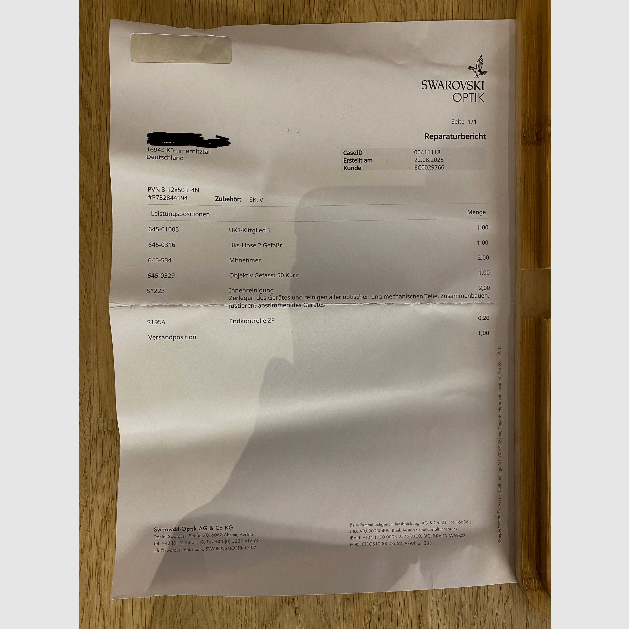 Swarovski Habicht PV-N 3-12x50 L 4N