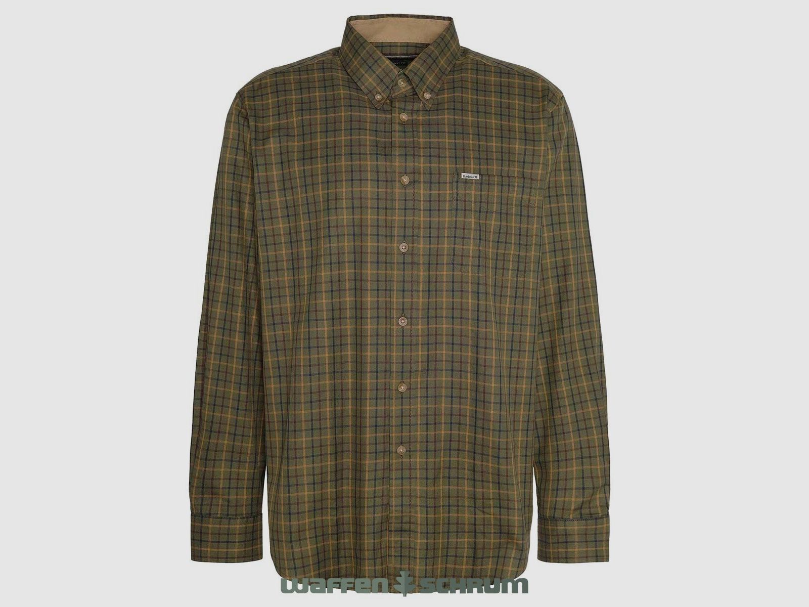 Barbour Hemd Sporting Tattersall Mid olive
