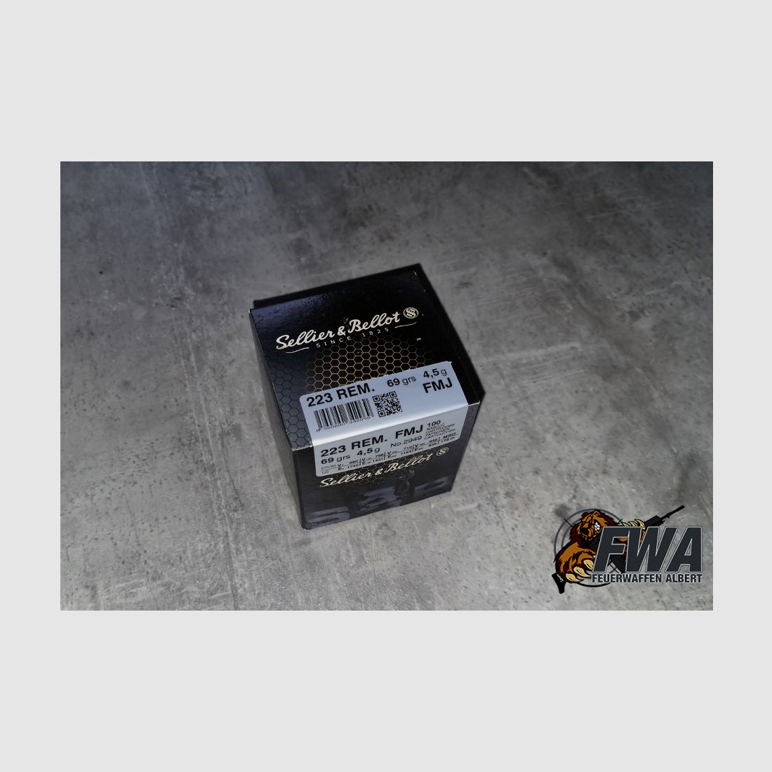 Patronen .223 Rem. Vollmantel 69grs (4,5gr) - S&B