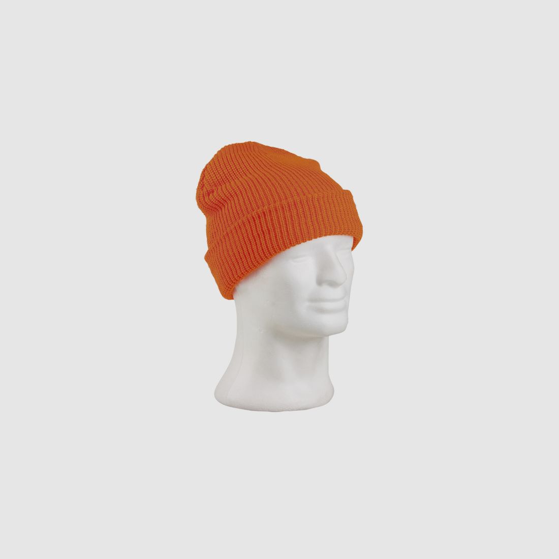 Rollstrickmütze Orange - Polyacryl - Unigröße - Wintermütze oder für kalte Tage