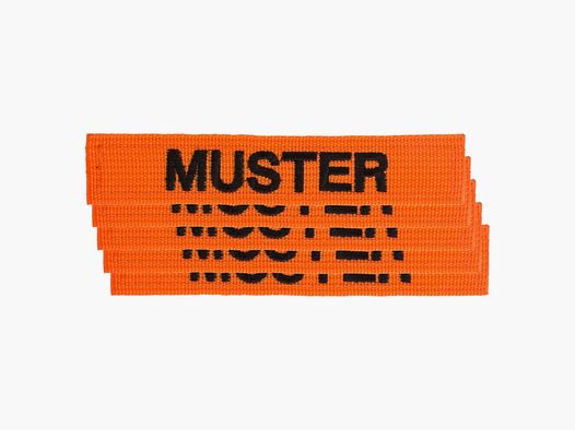 ASMC Namensbänder 5er Set orange schwarz