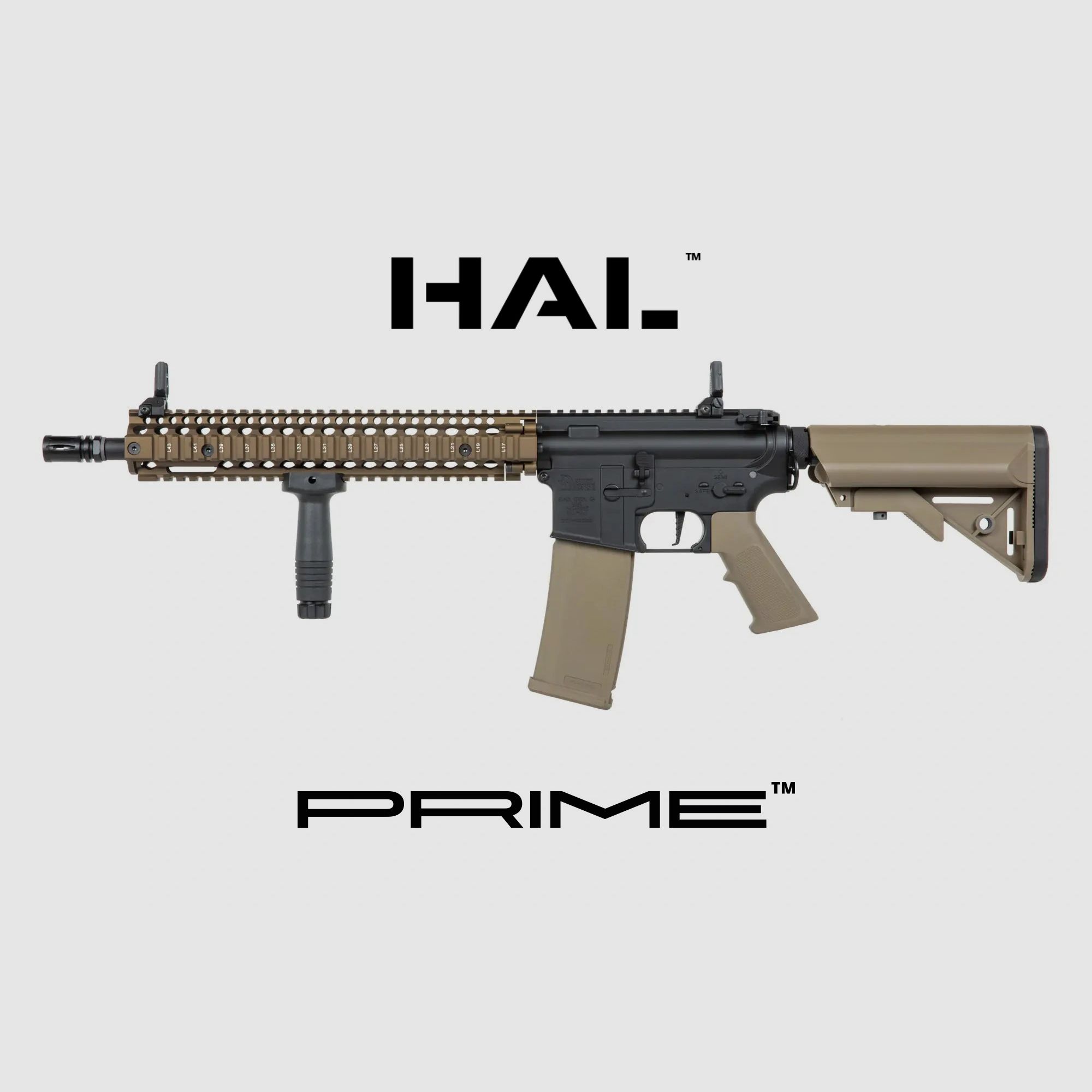 Daniel Defense® M4A1 Sopmod Block II SA-P26 PRIME S-AEG mit HAL E.T.U, Dark Matter 27K Brushless Motor und Speedgears (CB)