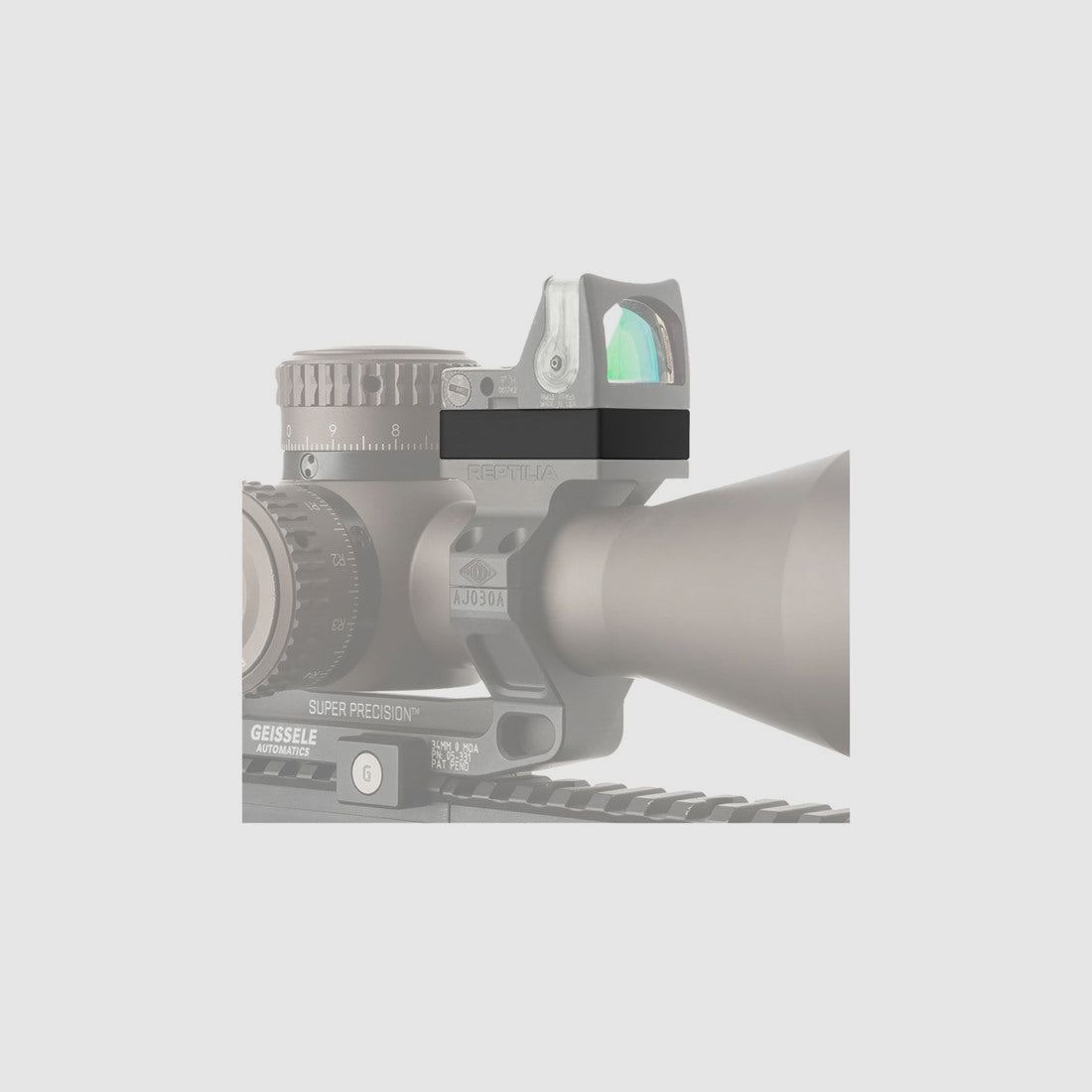 Reptilia Corp ROF-Riser 10 mm pour Trijicon RMR/SRO, noir