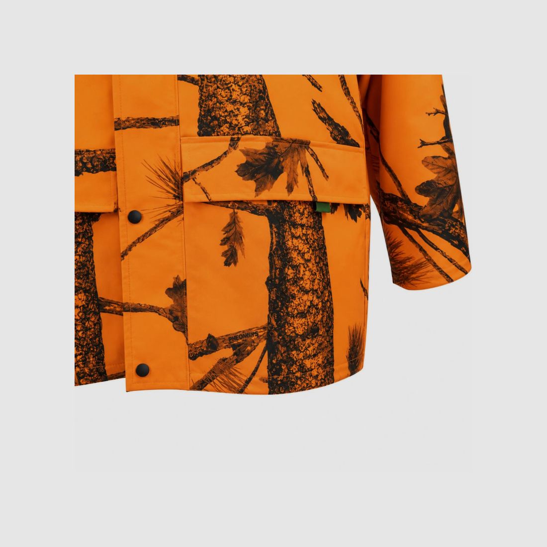 Treeland waterdichte camo jas oranje blaze M-4XL, afbeelding 6 van 7