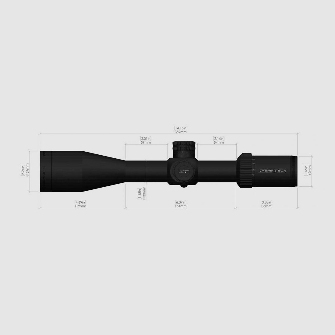 Zielfernrohr ZEROTECH Vengeance 4-20×50 R3 beleuchtet., Bild 8 von 8