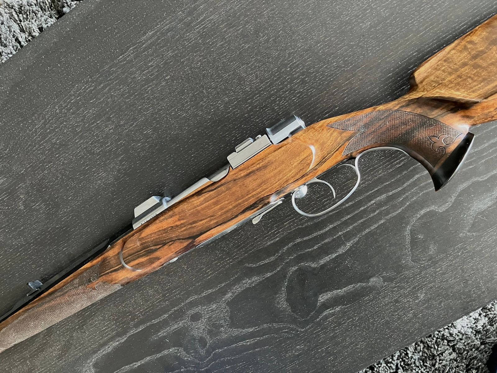 Einzigartiger Custom Mauser 98 8x64S Stutzen Zeiss Octagon Hansjoachim Hensel Kurpfalz