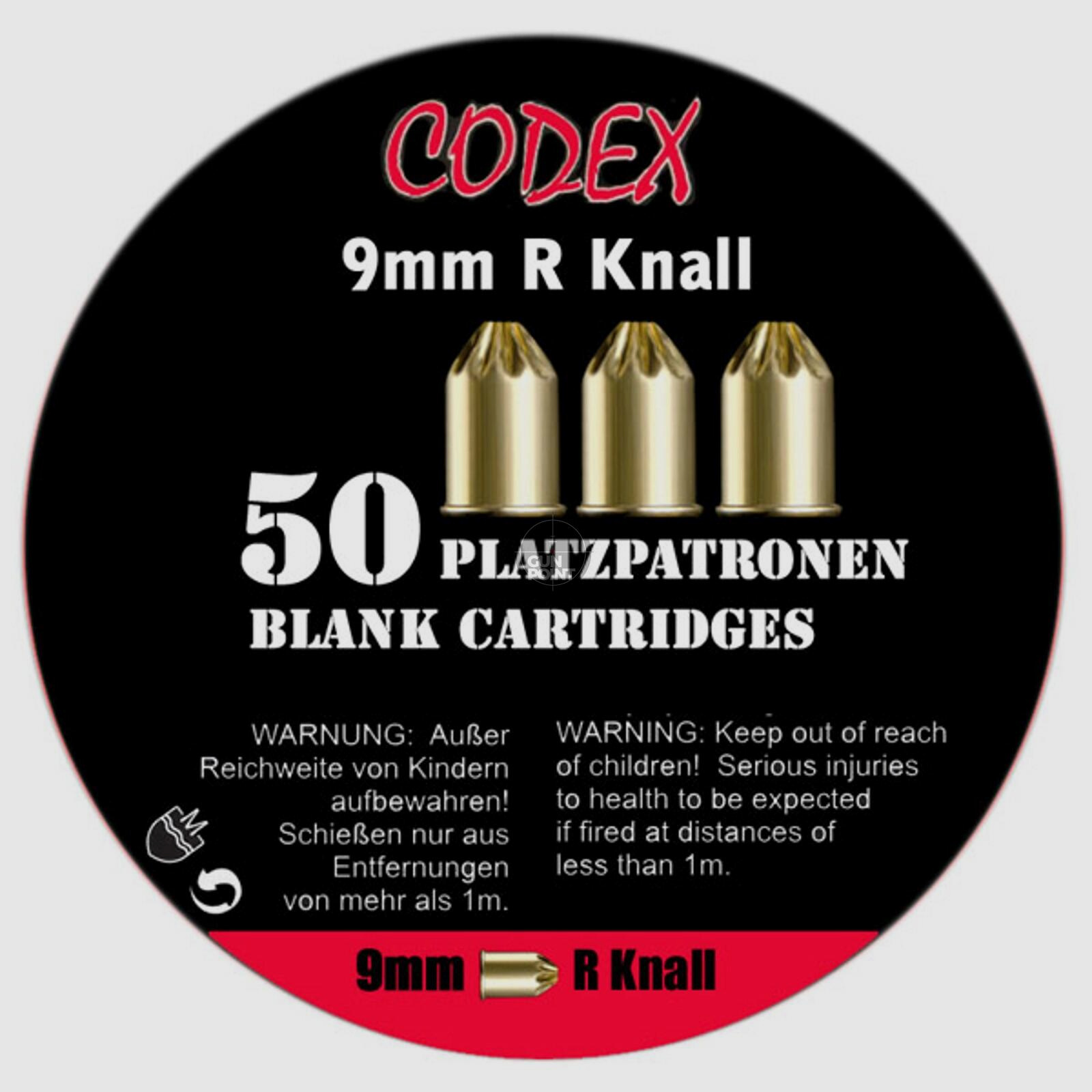 CODEX - Platzpatronen 9x17R Knall - 50 Stck