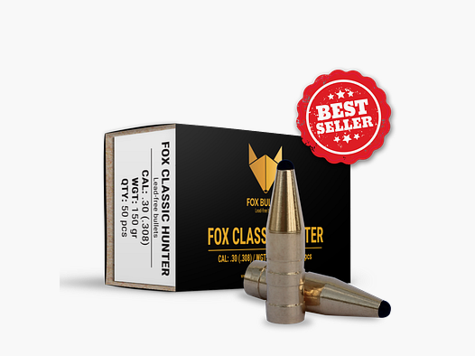Fox Bullets Classic Hunter .308 9,7 g / 150 gr balas sin plomo – 50 piezas